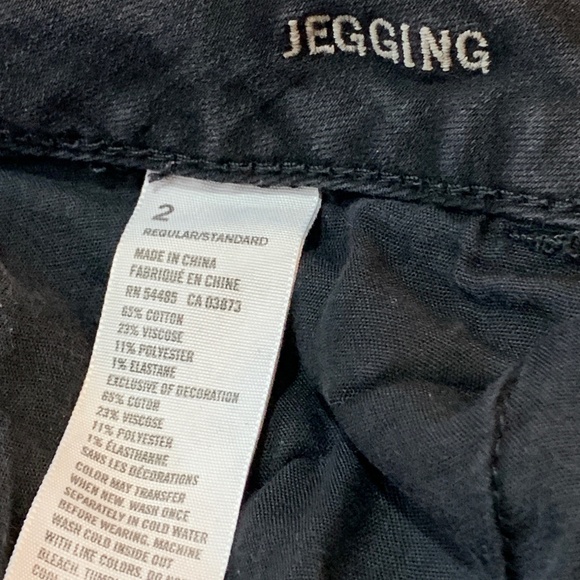 American Eagle Outfitters Black Ripped Jegging Jeans - Picture 7 of 8